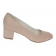 Pantofi eleganti dama din piele naturala Nude Box, toc 5 cm - Marimea 39