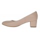 Pantofi eleganti dama din piele naturala Nude Box, toc 5 cm - Marimea 39