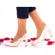 Marimea 37, 40 Pantofi dama nud din piele naturala si piele lacuita toc 7cm - LNAA42