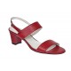 Oferta marimea 37 Sandale dama din piele naturala cu toc de 5cm Rosu LNA59ROSU