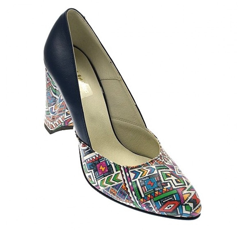 Marimea 36 - Pantofi dama eleganti din piele naturala bleumarin toc 9 cm LNAA8BOXCOLOR
