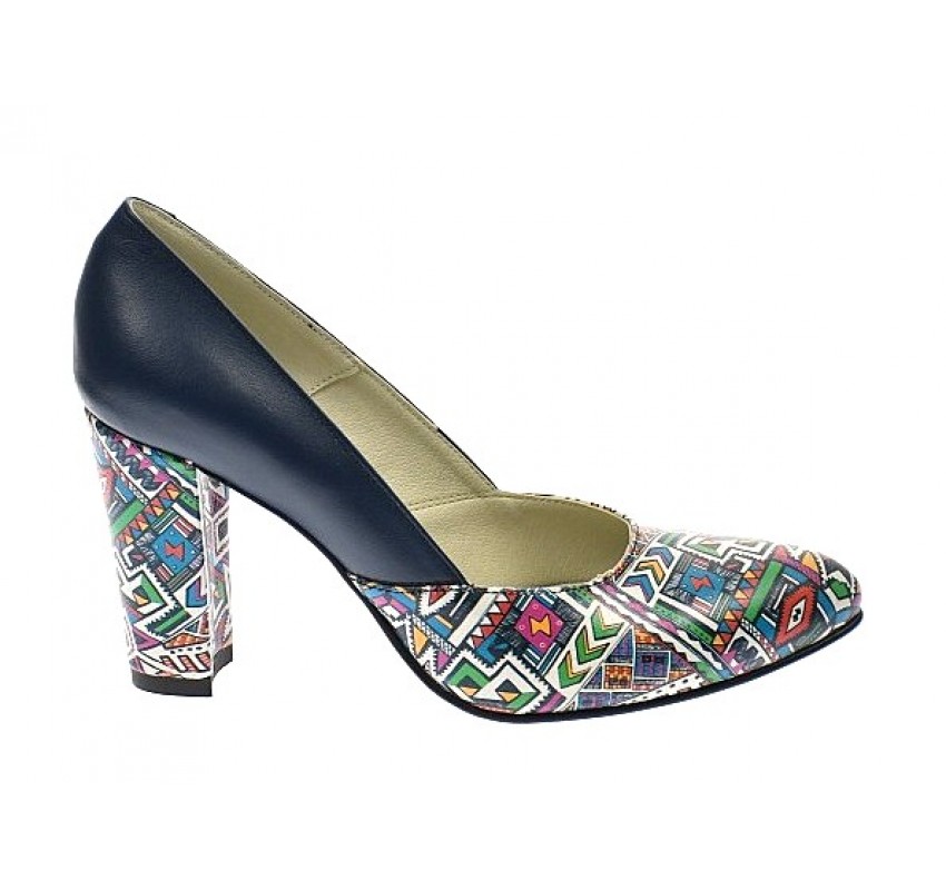 Marimea 36 - Pantofi dama eleganti din piele naturala bleumarin toc 9 cm LNAA8BOXCOLOR