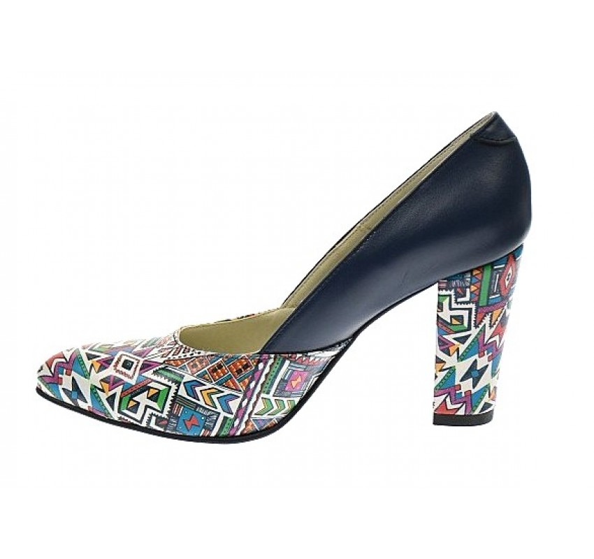Marimea 36 - Pantofi dama eleganti din piele naturala bleumarin toc 9 cm LNAA8BOXCOLOR