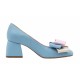 Marimea 38 Pantofi dama office din piele naturala bleu - LNAB1BLEU