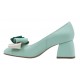 Marime 38 Pantofi dama office eleganti din piele naturala verde menta - LNAB1MENTA
