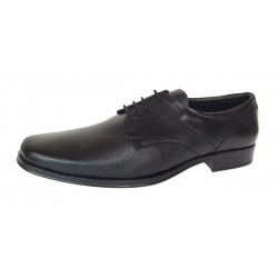 OFERTA marimea 41!Pantofi barbati eleganti din piele naturala de culoare neagra,    LNIC03NS