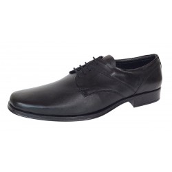 OFERTA marimea 41!Pantofi barbati eleganti din piele naturala de culoare neagra,    LNIC03NS