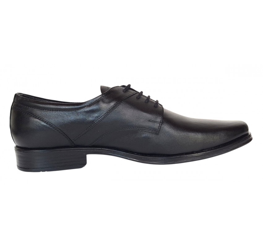 OFERTA marimea 41!Pantofi barbati eleganti din piele naturala de culoare neagra,    LNIC03NS