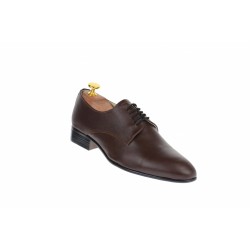 Oferta marimea 40, Pantofi barbati eleganti din piele naturala de culoare maro LNIC211M