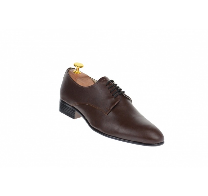 Oferta marimea 40, Pantofi barbati eleganti din piele naturala de culoare maro LNIC211M