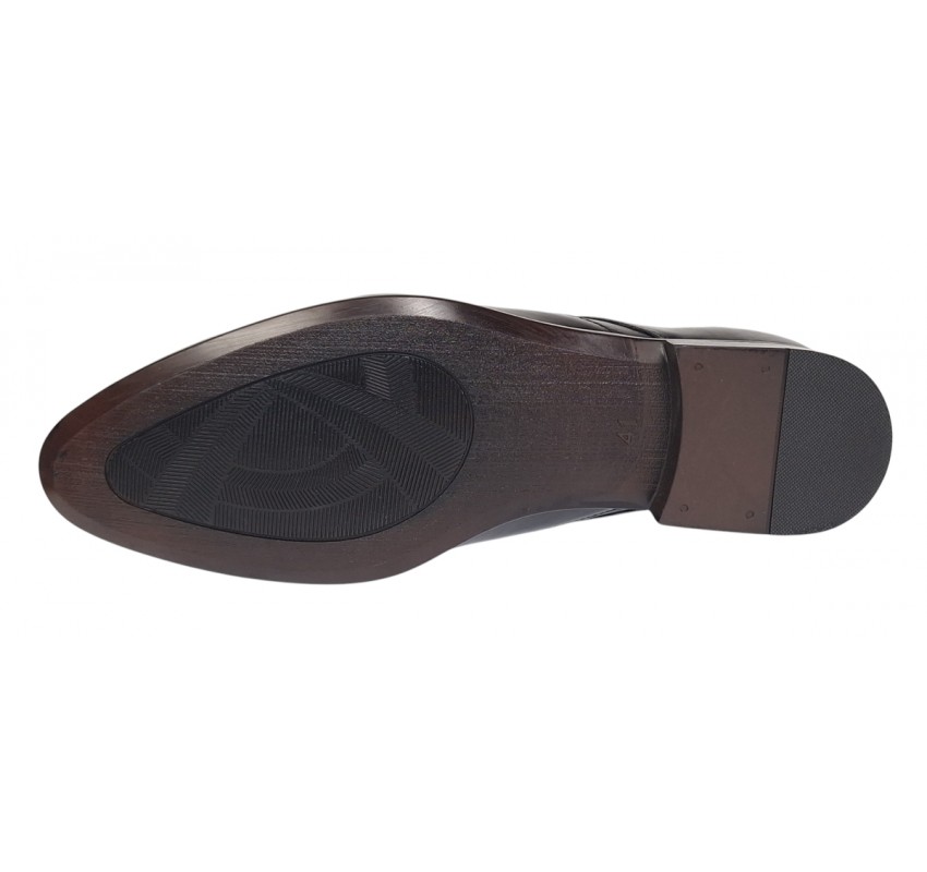 Oferta marimea 41 Pantofi barbati eleganti din piele naturala, cu elastic LNIC211NEL