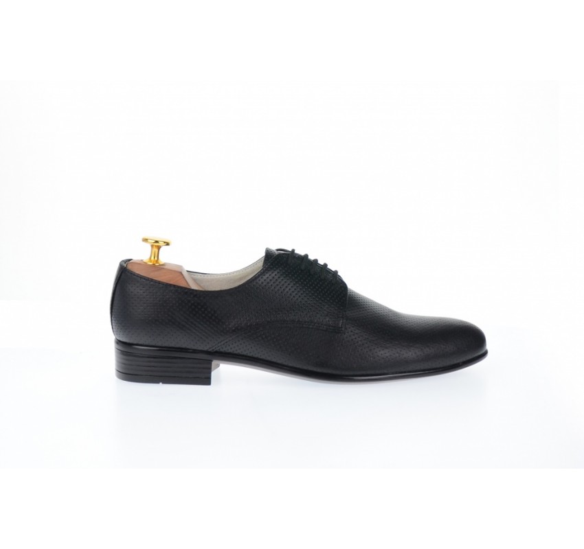 Oferta marimea 40, 44 - Pantofi barbati office, eleganti din piele naturala de culoare neagra , COD PRODUS -  NIC211SIRNP