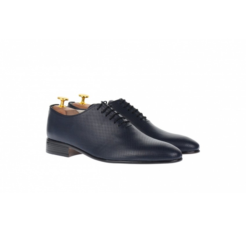 Oferta marimea 39, 41 - Pantofi barbati eleganti din piele naturala de culoare bleumarin inchis - LNIC5BLPR