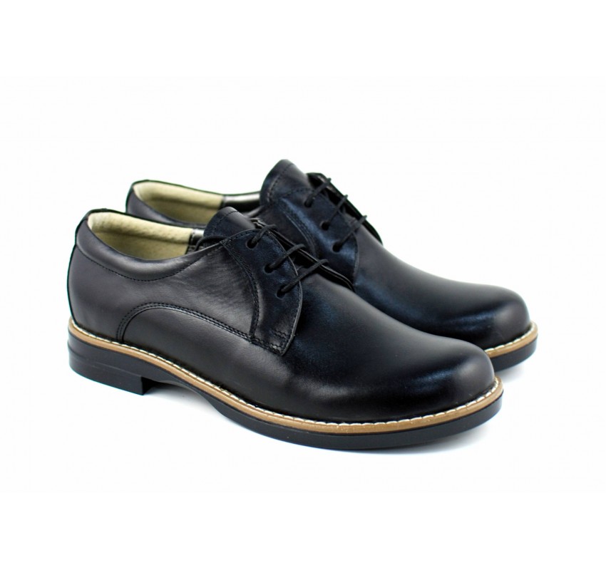 Oferta marimea 38 - Pantofi dama, casual, din piele naturala box - LP102NBOX