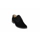 Oferta marimea 36 - Pantofi negri casual din piele intoarsa cu siret - LP102NS