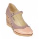 Marimea 36 - Pantofi dama din piele naturala bej cu varf lacuit - LP104BEJBEJ