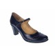 Oferta marimea 39 - Pantofi dama eleganti din piele naturala bleumarin, box - LP104BLM