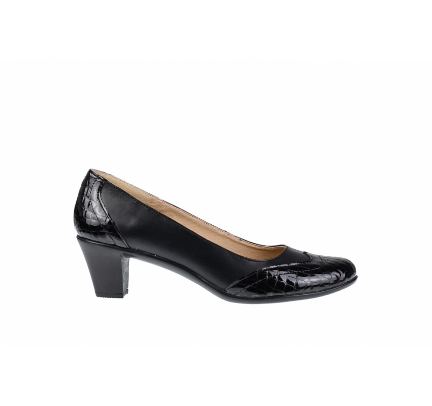 Oferta marimea 39 - Pantofi dama, comozi si eleganti, din piele naturala, LP104CROCON