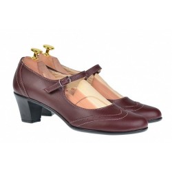 Oferta 36 Pantofi dama eleganti din piele naturala grena LP104GRN