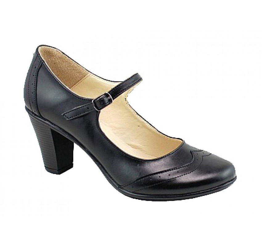 Oferta Pantofi dama eleganti din piele naturala cu toc de 5 cm - LP104NBOX Marimea 35, 38 Oferta Pantofi dama eleganti din piele naturala cu toc de 5 cm - LP104NBOX Marimea 35, 38