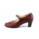 Oferta marimea 40 Pantofi dama visinii, eleganti, din piele naturala TOC 5cm - LP104VIS
