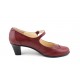 Oferta marimea 40 Pantofi dama visinii, eleganti, din piele naturala TOC 5cm - LP104VIS