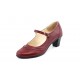 Oferta marimea 40 Pantofi dama visinii, eleganti, din piele naturala TOC 5cm - LP104VIS