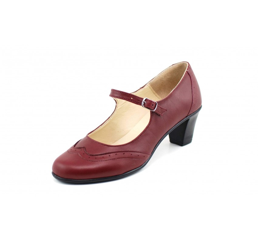 Oferta marimea 40 -Pantofi dama visinii, eleganti, din piele naturala - LP104VIS