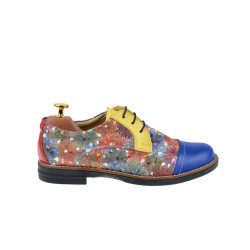 OFERTA marimea 36- Pantofi dama din piele naturala multicolora - LP10BLGR