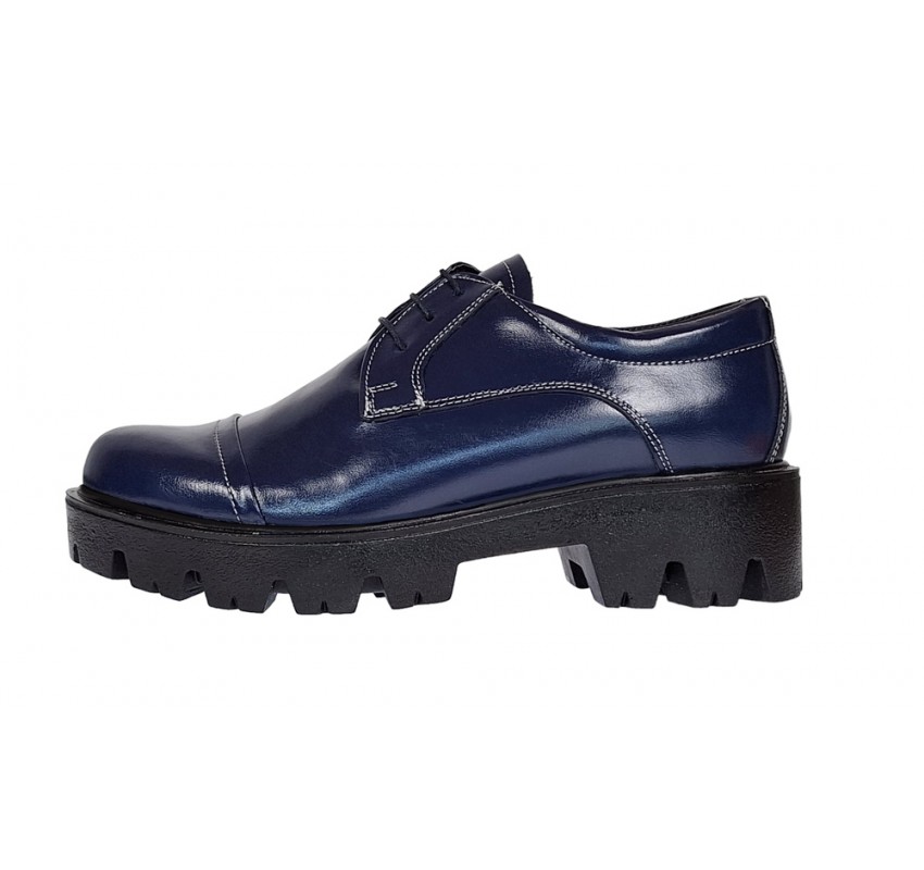 Oferta marimea 38 Pantofi dama casual din piele naturala platforme inalte Bleumarin - LP11BLM Oferta marimea 38 Pantofi dama casual din piele naturala platforme inalte Bleumarin - LP11BLM