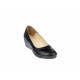 Oferta marimea 36, 37 -  Pantofi dama, piele naturala in combinatie cu piele lac, cu platforma - Made in Romania LP12N