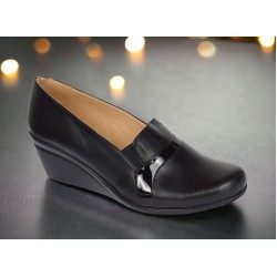 Marimea 36 Pantofi dama, din piele naturala cu platforme de 5cm LP14NBOX