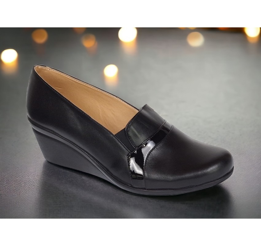 OFERTA 36 Pantofi dama, din piele naturala, cu platforme de 5cm, LP14NBOX OFERTA 36 Pantofi dama, din piele naturala, cu platforme de 5cm, LP14NBOX