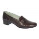 Marimea 40 Pantofi dama comozi casual din piele naturala maro croco LP18CRM