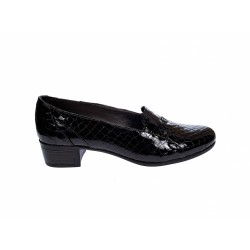Marimea 41 Pantofi dama, din piele naturala, croco lac cu toc 3 cm LP18CRN