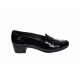 Marimea 41 Pantofi dama, din piele naturala, croco lac cu toc 3 cm LP18CRN