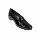 Marimea 41 Pantofi dama, din piele naturala, croco lac cu toc 3 cm LP18CRN