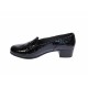 Marimea 41 Pantofi dama, din piele naturala, croco lac cu toc 3 cm LP18CRN