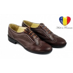 Oferta marimea 37, 39 Pantofi dama maro casual din piele naturala - LP29M