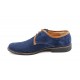 Oferta marimea 42, pantofi barbati casual, din piele naturala, culoare bleumarin LP34BLUE