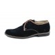 Oferta marimea 42-  Pantofi barbati casual din piele naturala intoarsa, culoare neagra, LP34NM