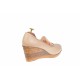 Oferta marimea 35   - Pantofi dama, casual, din piele naturala, bej cu platforma de 7 cm - MARA BEJ LP3550BEJ