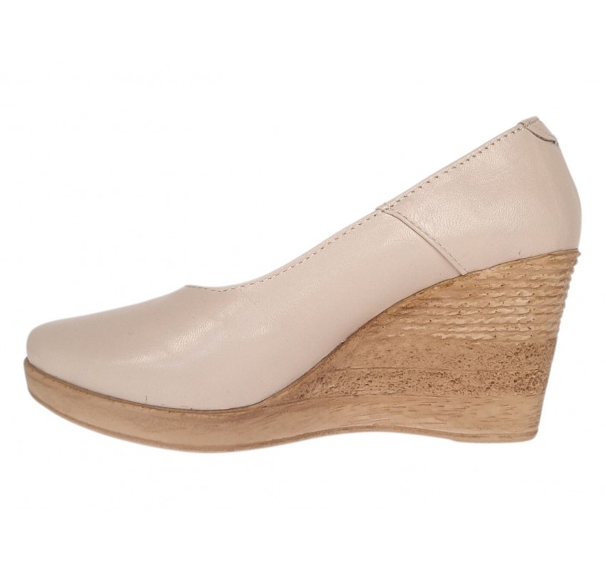 Pantofi dama Bej Casual din piele naturala cu talpa tip pana LP3550BEJ