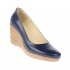 Oferta  marimea  37, 38,  40- Pantofi dama, casual, bleumarin, din piele naturala, cu platforma de 7 cm Mara - LP3550BL