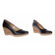 OFERTA  marimea  36, 41  - Pantofi dama, casual, din piele naturala box, platforme de 7 cm - MARA LP3550N