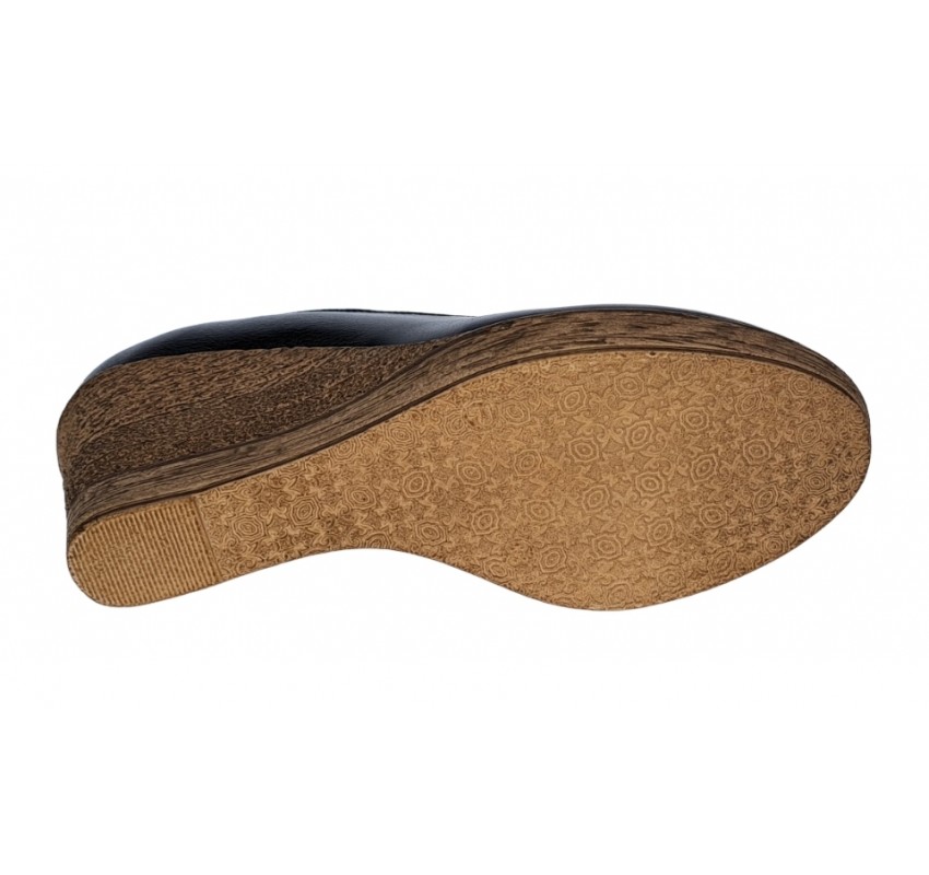 OFERTA  marimea  36, 41  - Pantofi dama, casual, din piele naturala box, platforme de 7 cm - MARA LP3550N