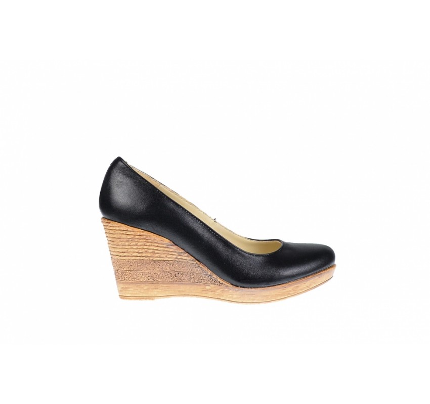Oferta marimea  38, 41   - Pantofi dama, casual, din piele naturala cu platforma de 7 cm - MARA LP3550N