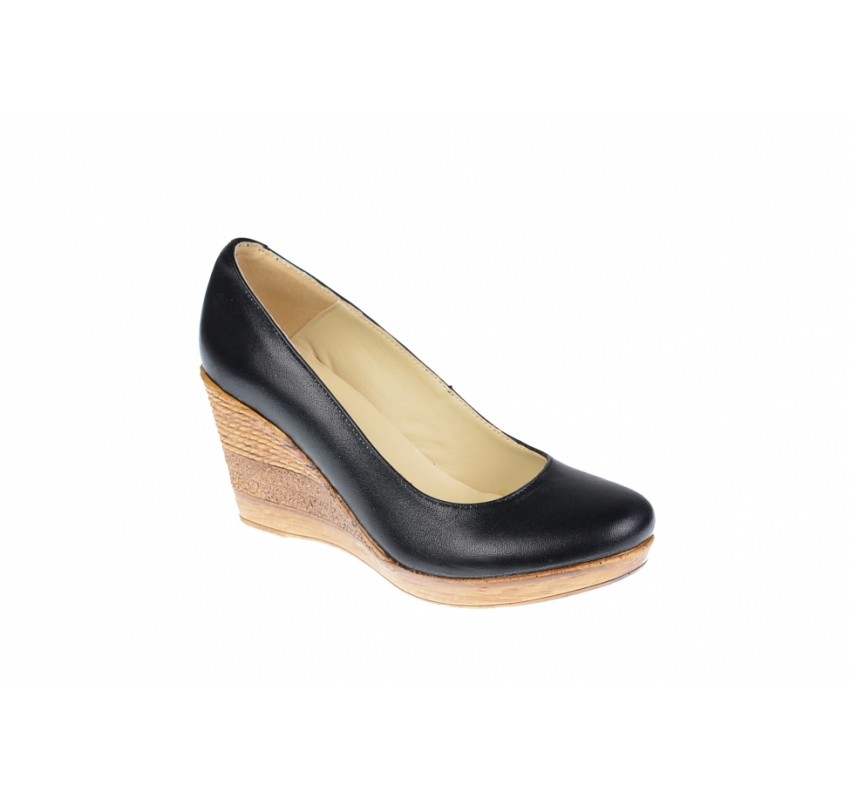 Oferta marimea  38, 41   - Pantofi dama, casual, din piele naturala cu platforma de 7 cm - MARA LP3550N