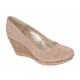 Pantofi dama casual din piele naturala intoarsa bej MARA LP3550VB