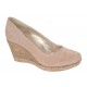 Pantofi dama casual din piele naturala intoarsa bej MARA LP3550VB